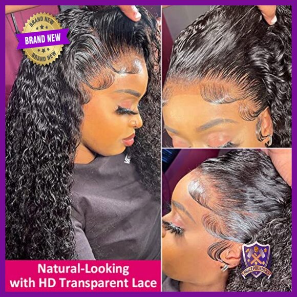 13x4 HD Lace Front Wig Human Hair Deep Wave Glueless Pre Plucked main image 6